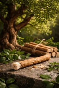 Siwak naturel posé sur une table