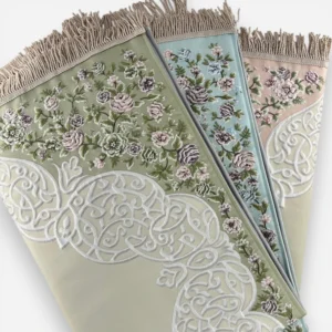 3 tapis de prière fleuri épais
