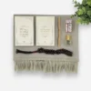 coffret cadeau tapis de prière blanc de lin femme