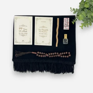 coffret cadeau tapis de prière noir femme