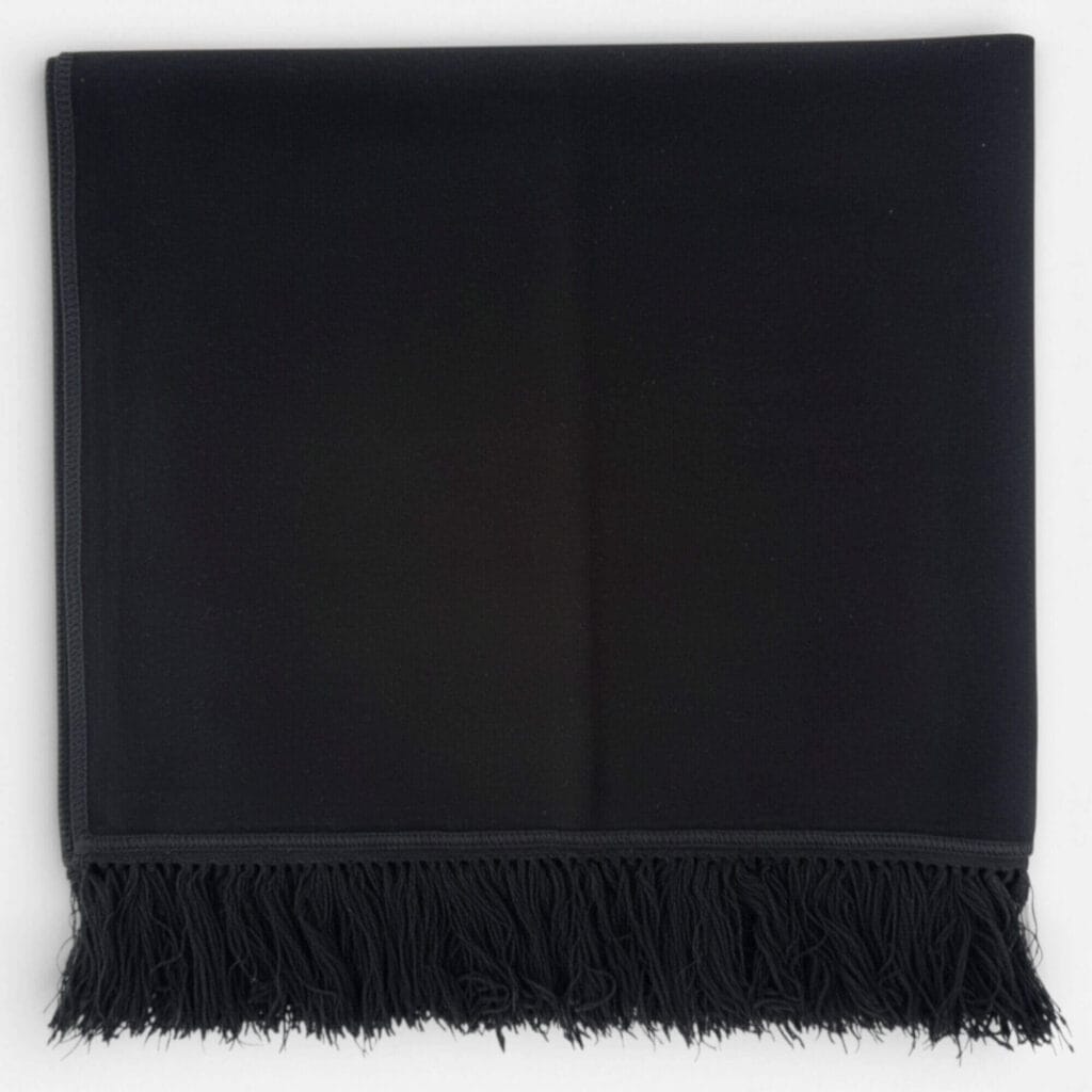 tapis de prière noir effet daim